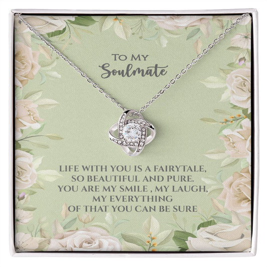 To My Soulmate Fairytale Love Knot Necklace